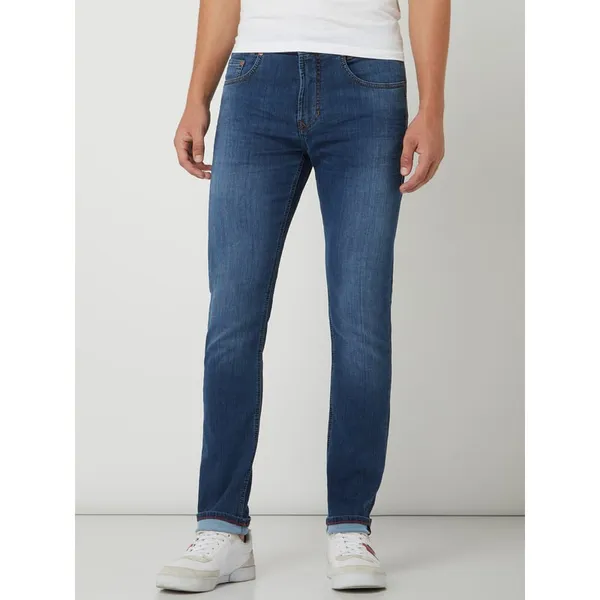 MAC Jeansy o kroju straight fit z dzianiny dresowej stylizowanej na denim model ‘Jog'n Jeans’