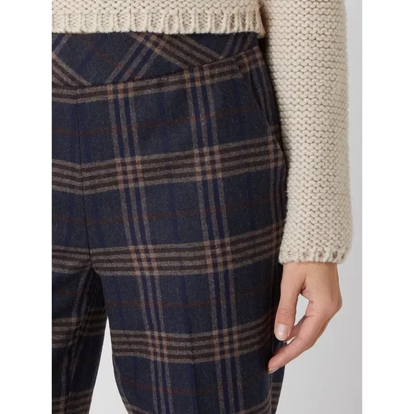 Gardeur Luźne spodnie skrócone ze wzorem w kratkę model ‘Franzi’