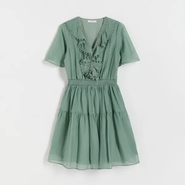 Sukienka z lyocellem - Zielony