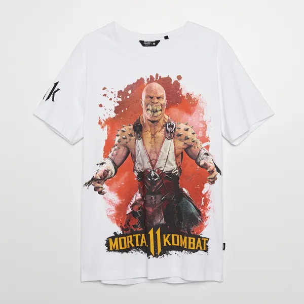Koszulka z nadrukiem Mortal Kombat - Biały