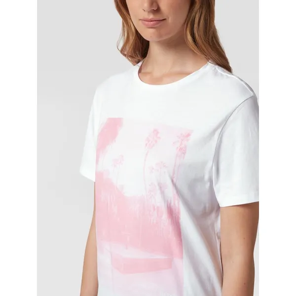 BOSS Casualwear T-shirt z czystej bawełny ekologicznej z nadrukiem z motywem