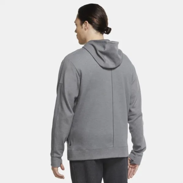 Męska bluza z kapturem i zamkiem na całej długości Nike Yoga - Szary
