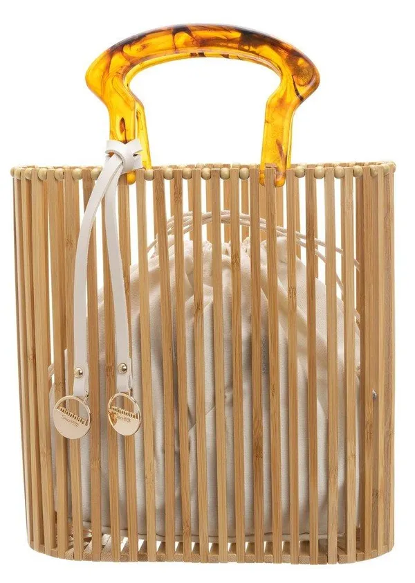 Monnari® bardzo oryginalna torebka drewniana koszyczek
