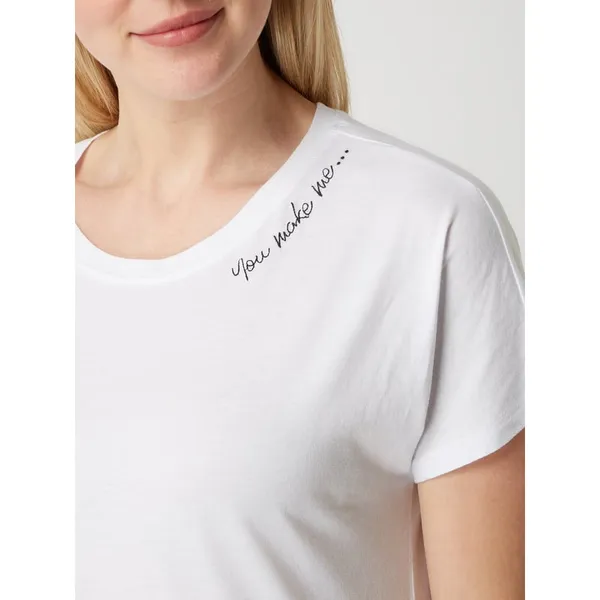 Opus T-shirt z mieszanki bawełny i modalu model ‘Sembro’