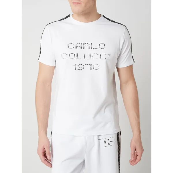 CARLO COLUCCI T-shirt z detalami z logo