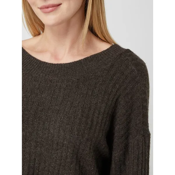 Pieces Sweter z prążkowaną fakturą model ‘Suna’