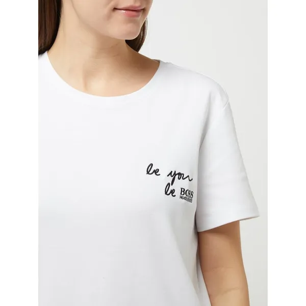BOSS Casualwear T-shirt z napisem model ‘Eyou’