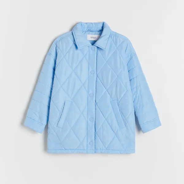 Pikowana kurtka - Niebieski
