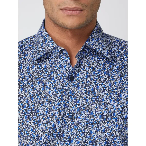 BOSS Koszula biznesowa o kroju slim fit ze wzorem w drobne kwiaty model ‘Jango’