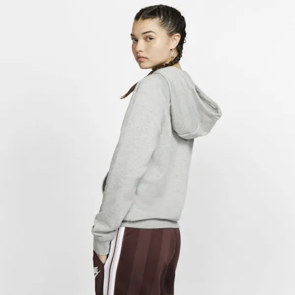 Damska dzianinowa bluza z kapturem i kominem Nike Sportswear Essential - Szary