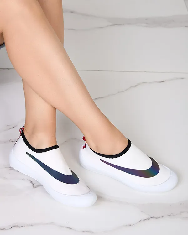 Białe wsuwane damskie buty sportowe tenisówki Lerick - Obuwie - Biały