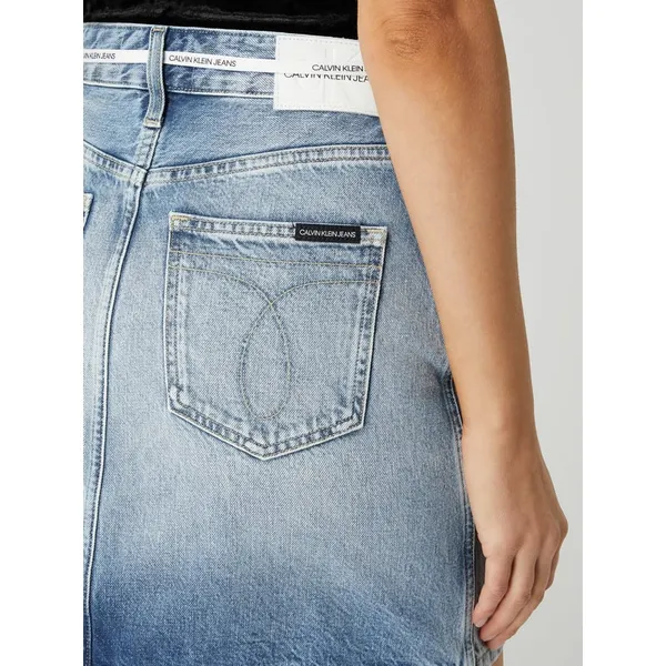 Calvin Klein Jeans Spódnica jeansowa z wysokim stanem z bawełny