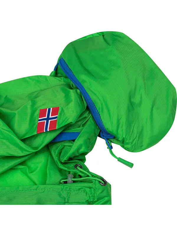 Kurtka przeciwwiatrowa "Fjell" w kolorze zielono-niebieskim