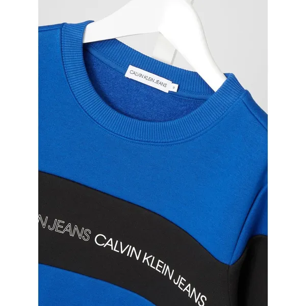 Calvin Klein Jeans Bluza z paskami w kontrastowym kolorze
