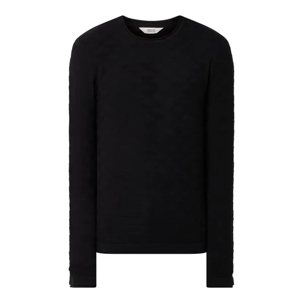 !Solid Sweter z bawełny model ‘Peik’