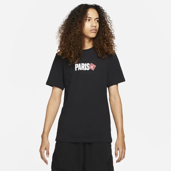 Męski T-shirt z krótkim rękawem Jordan Paris - Czerń