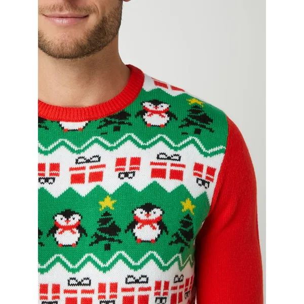 Montego Sweter z wzorem bożonarodzeniowym