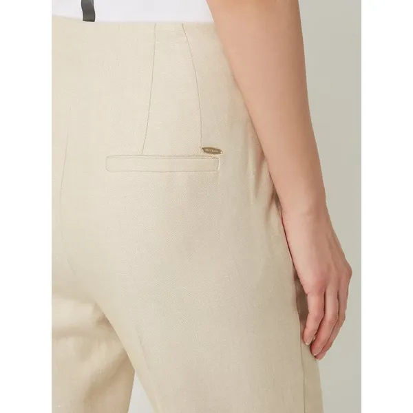 BETTY & CO WHITE Spodnie materiałowe z lnem