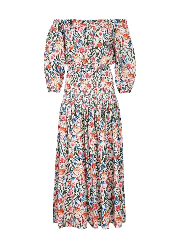 Bawełniana sukienka z gumką w pasie
