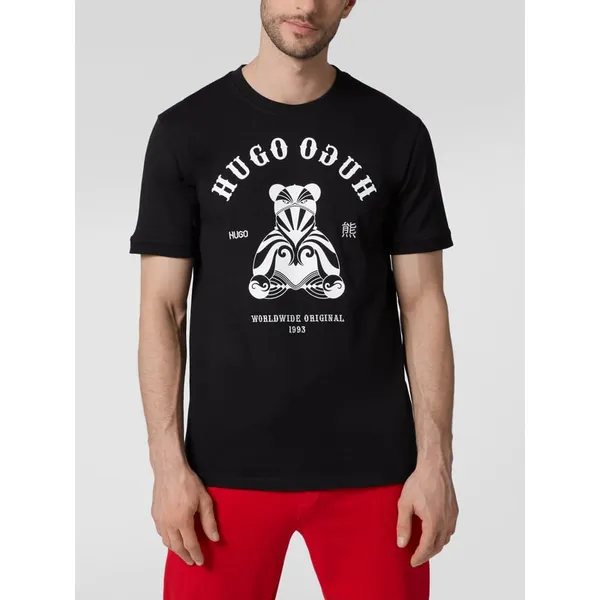 HUGO T-shirt z bawełny model ‘Duto’