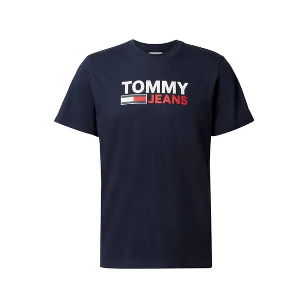 Tommy Jeans T-shirt z bawełny ekologicznej z nadrukiem z logo