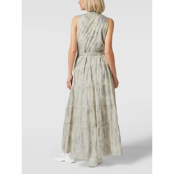 Lauren Ralph Lauren Długa sukienka z paskiem w talii