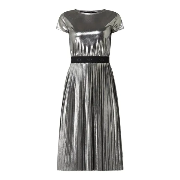 ARMANI EXCHANGE Sukienka midi z efektem metalicznym