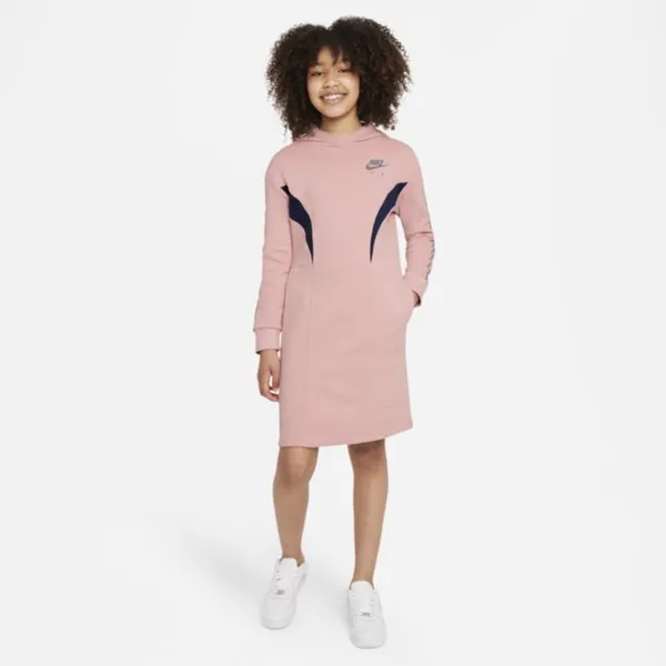 Sukienka z dzianiny dla dużych dzieci (dziewcząt) Nike Air - Różowy