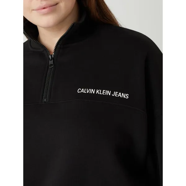 Calvin Klein Jeans Plus Bluza z kołnierzem PLUS SIZE z logo