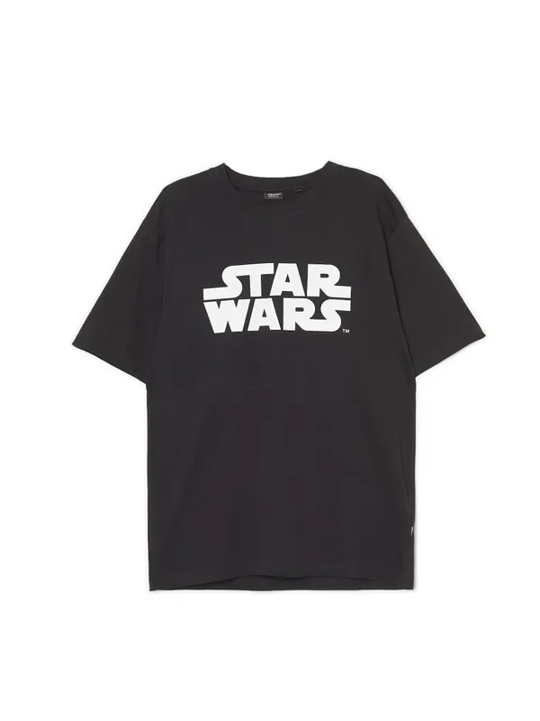Czarny t-shirt z nadrukiem Star Wars
