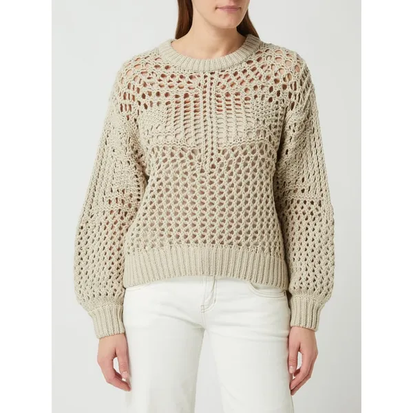 Set Sweter z ażurowym wzorem