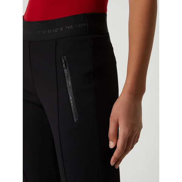 Cambio Spodnie ze streczem z detalami w kontrastowym kolorze model ‘Ranee’