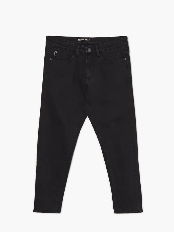 Czarne jeansy straight - Czarny