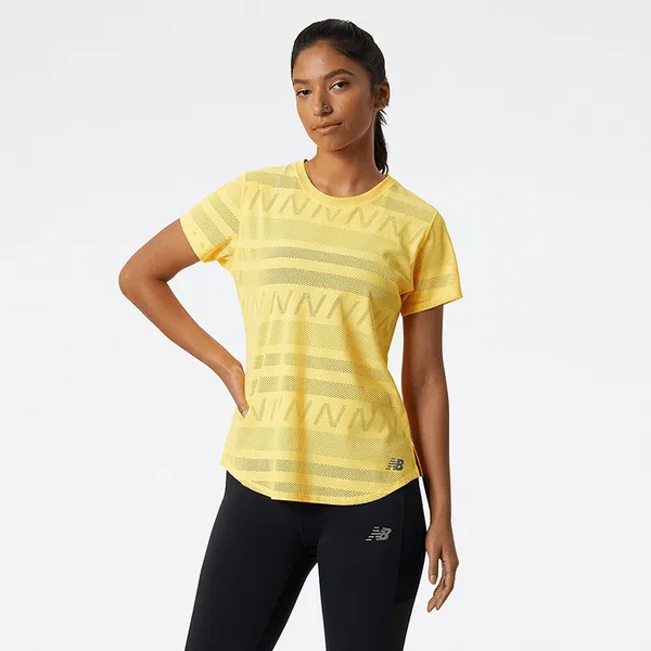 Koszulka New Balance WT13277VAC - żółta
