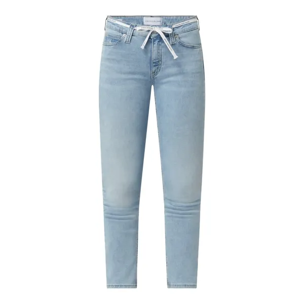 Calvin Klein Jeans Jeansy skrócone o kroju skinny fit z dodatkiem streczu