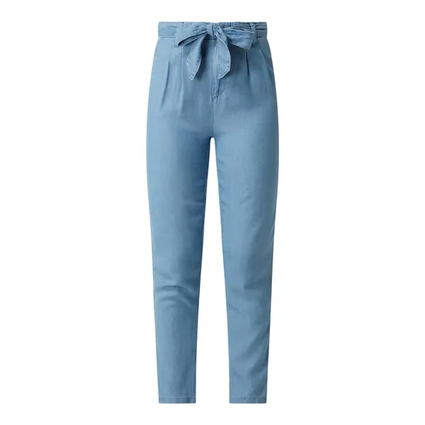 Vero Moda Spodnie z zakładkami w pasie skrócone z lyocellu model ‘Mia’