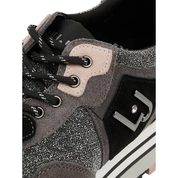LIU JO MILANO Sneakersy na platformie ze skóry welurowej model ‘Wonder Maxi’