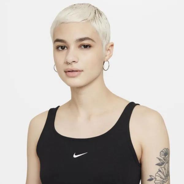 Damska koszulka bez rękawów na cienkich ramiączkach Nike Sportswear Essential - Czerń
