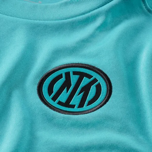 Przedmeczowa koszulka piłkarska dla dużych dzieci Nike Dri-FIT Inter Mediolan Strike - Zieleń