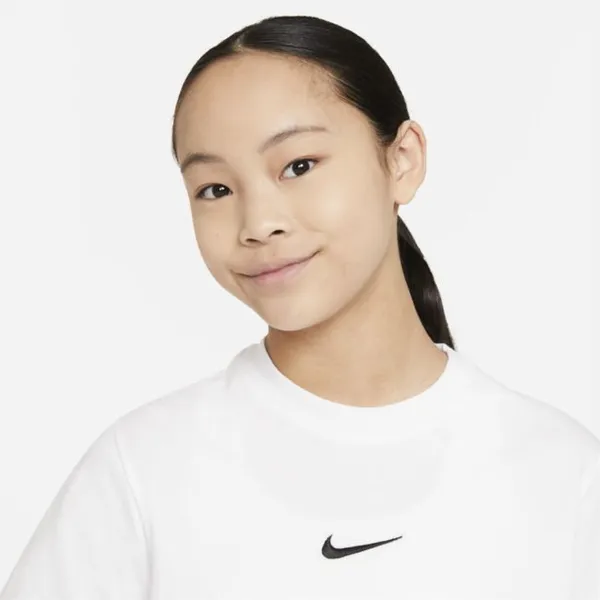 T-shirt dla dużych dzieci (dziewcząt) Nike Sportswear - Biel