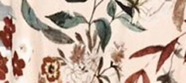Krótka sukienka z falbankami w roślinny wzór