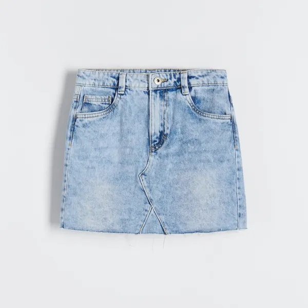 Jeansowa spódnica mini - Niebieski