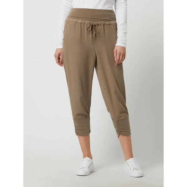 Cream Spodnie sportowe skrócone z mieszanki wiskozy model ‘Line’