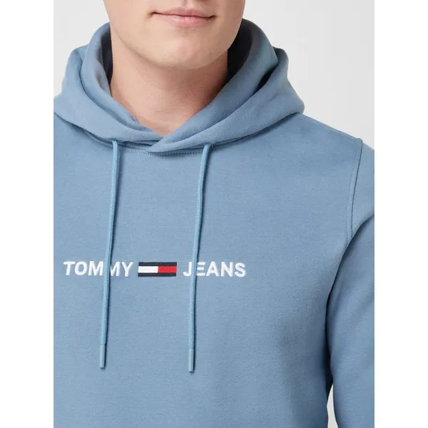Tommy Jeans Bluza z kapturem o kroju Straight Fit z nadrukiem z logo