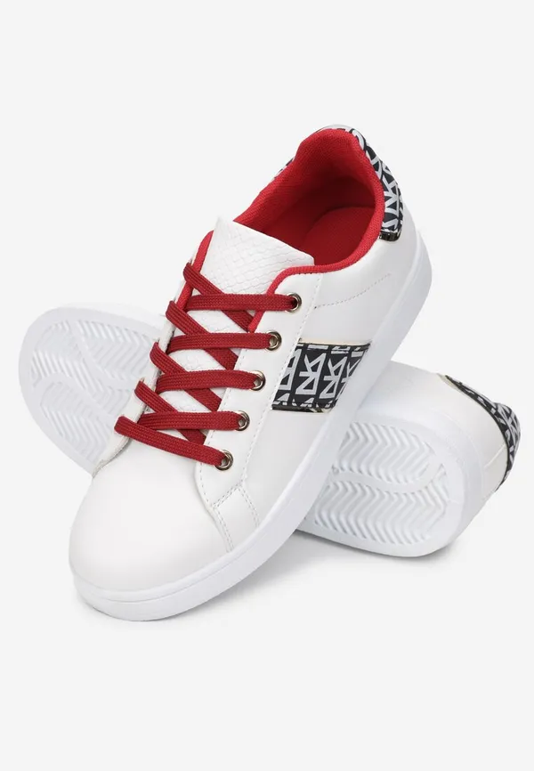 Czerwono-Granatowe Sneakersy z Wstawkami Dyvana