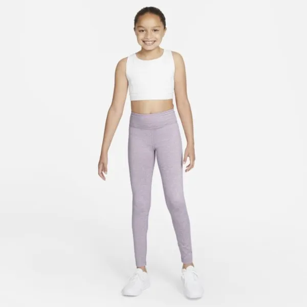 Legginsy z wysokim stanem dla dużych dzieci (dziewcząt) Nike Dri-FIT One Luxe - Fiolet