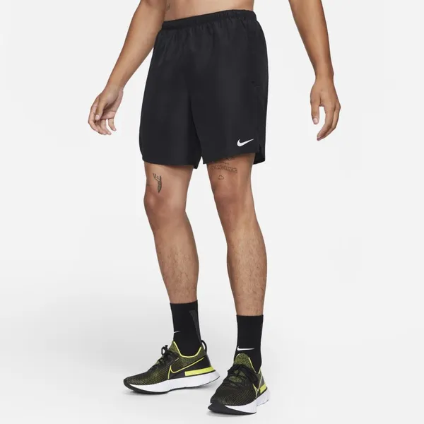 Męskie spodenki do biegania z podszewką Nike Challenger - Czerń