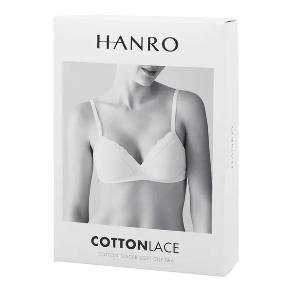 Hanro Biustonosz miękki z watowanymi miseczkami model ‘Cotton Lace Light’
