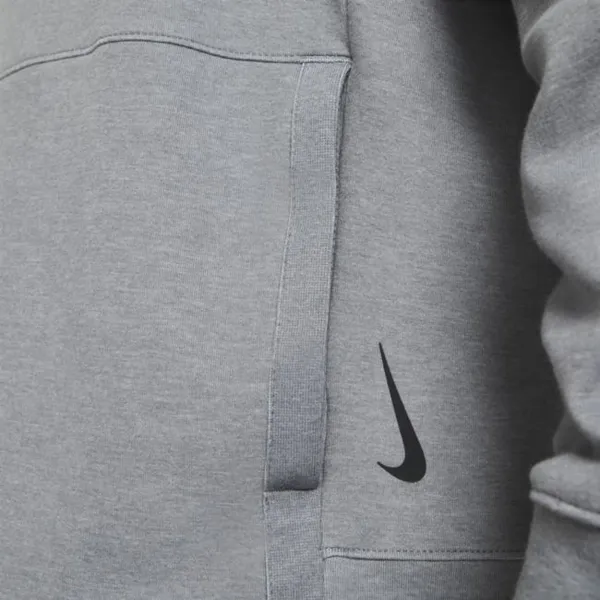 Męska bluza z kapturem i zamkiem na całej długości Nike Yoga - Szary