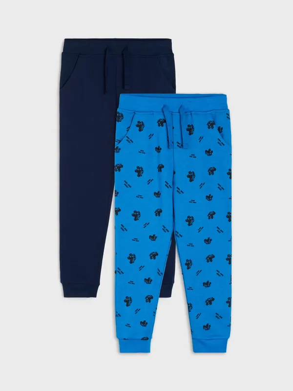 Spodnie dresowe jogger 2 pack - Niebieski